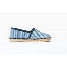 Upload image to gallery view, Blue white striped espadrilles espadrillos
