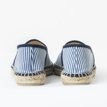 Upload image to gallery view, Blue white striped espadrilles
