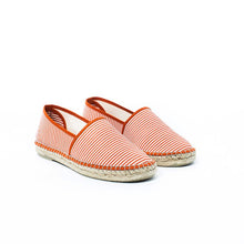 Upload image to gallery view, Red white striped espadrilles.

