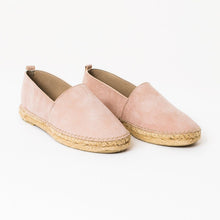 Upload image to gallery view, Pink handmade suede espadrilles
