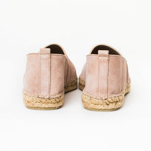Upload image to gallery view, Pink handmade suede espadrilles from from astrid with
