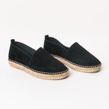 Upload image to gallery view, Black suede espadrilles
