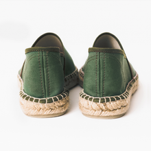 Upload image to gallery view, Green handmade espadrilles from from astrid with i canvas
