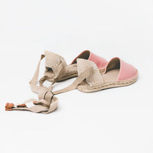 Upload image to gallery view, Pink handmade sandals with laces
