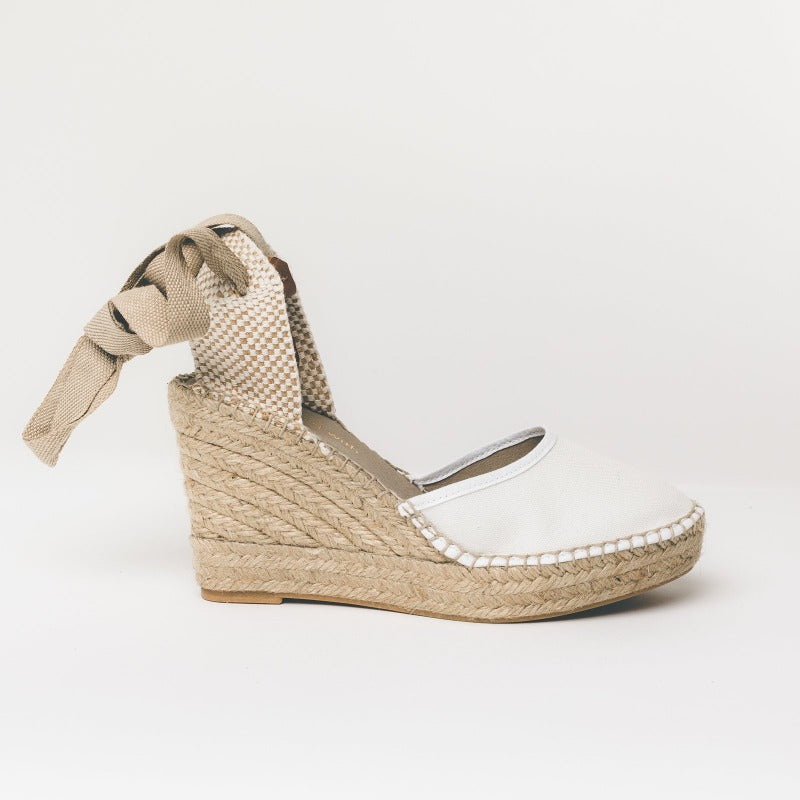 handmade espadrilles with wedge heel and lacing from astrid with 