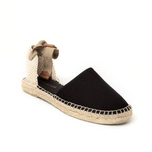 Upload image to gallery view, Black handmade espadrilles sandals with laces
